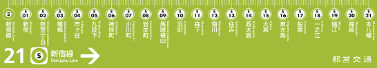 画像：都営新宿線オリジナル定規イメージ