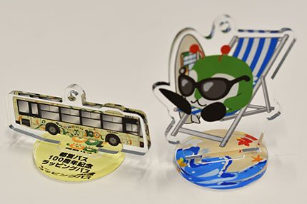 【写真】アクリルスタンドキーホルダー みんくる（ビーチ） 都営バス（100周年記念ラッピングバス）1