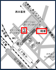 画像：日暮里駅前の地図