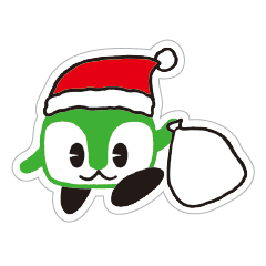 画像：サンタ「みんくる」クリスマスステッカー