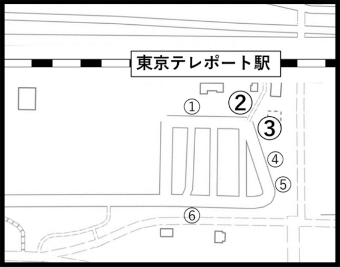 バス乗り場案内図