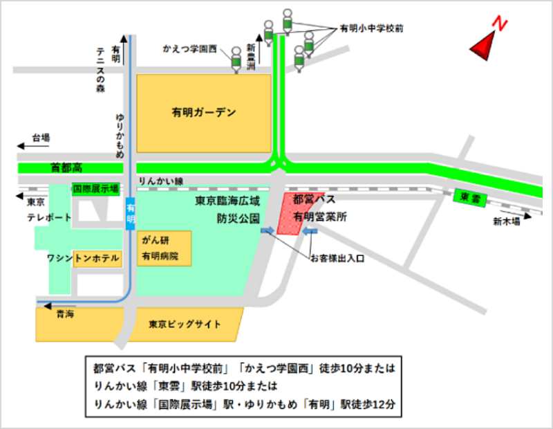 開催場所の地図