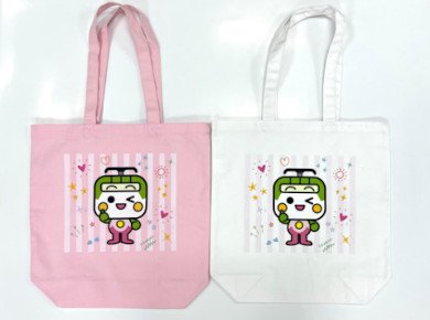 画像:とあらん トートバッグ(左:ピンク/右:ホワイト)