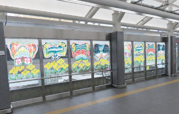 画像：日暮里駅の装飾イメージ