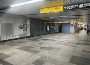 【写真】都営神保町駅改札内