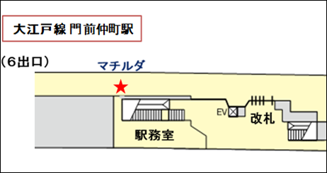 門前仲町駅「マチルダ」位置図