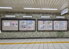 画像：入賞作品パネルの展示