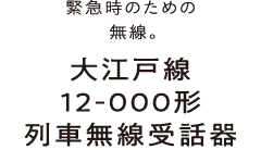 緊急時のための無線。大江戸線12-000形列車無線受話器