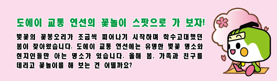 도쿄 사쿠라 트램(도에이 아라카와선)을 타고 연선의 꽃놀이 스팟을 돌아보자!