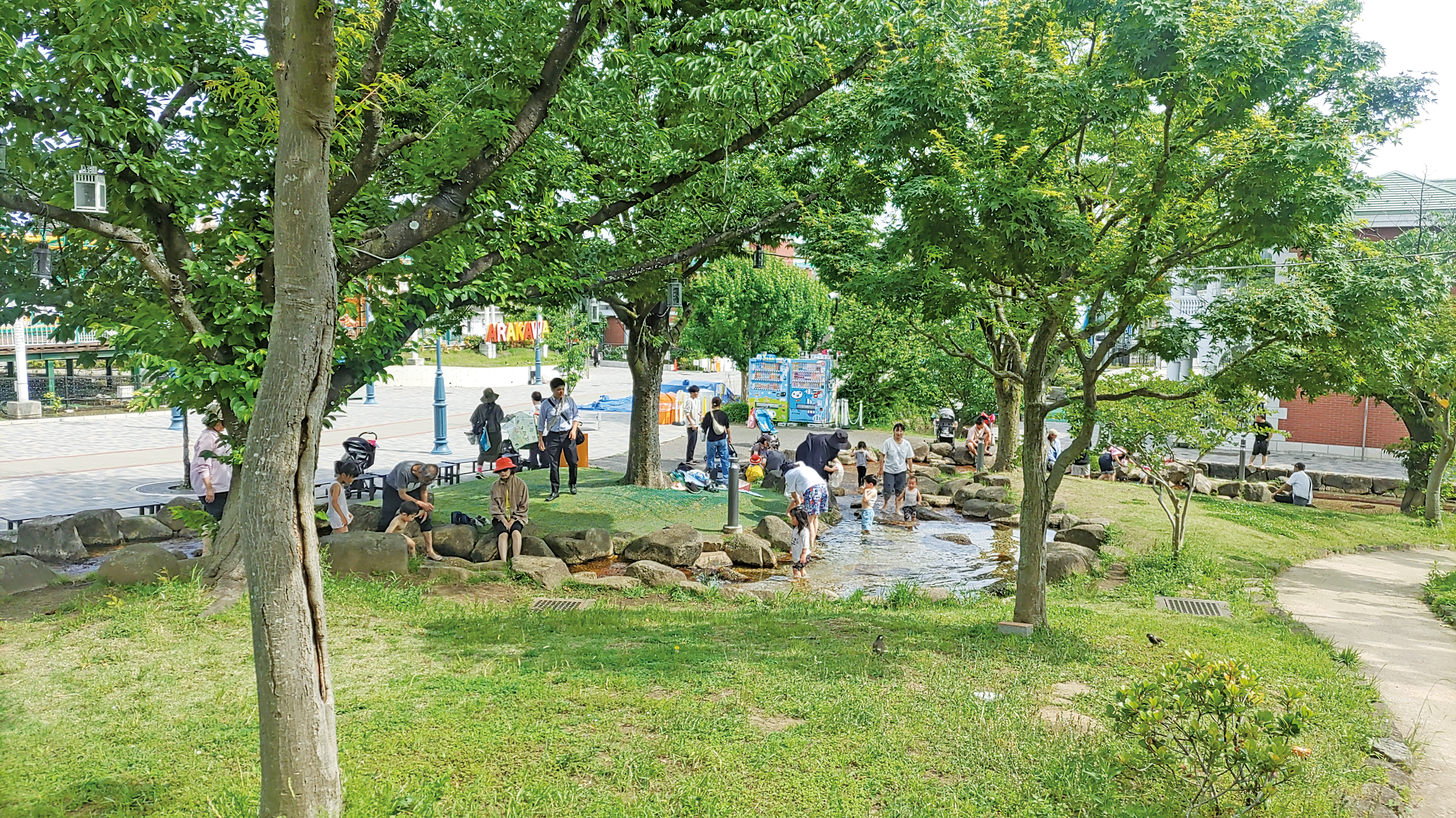 あらかわ遊園 水あそび広場