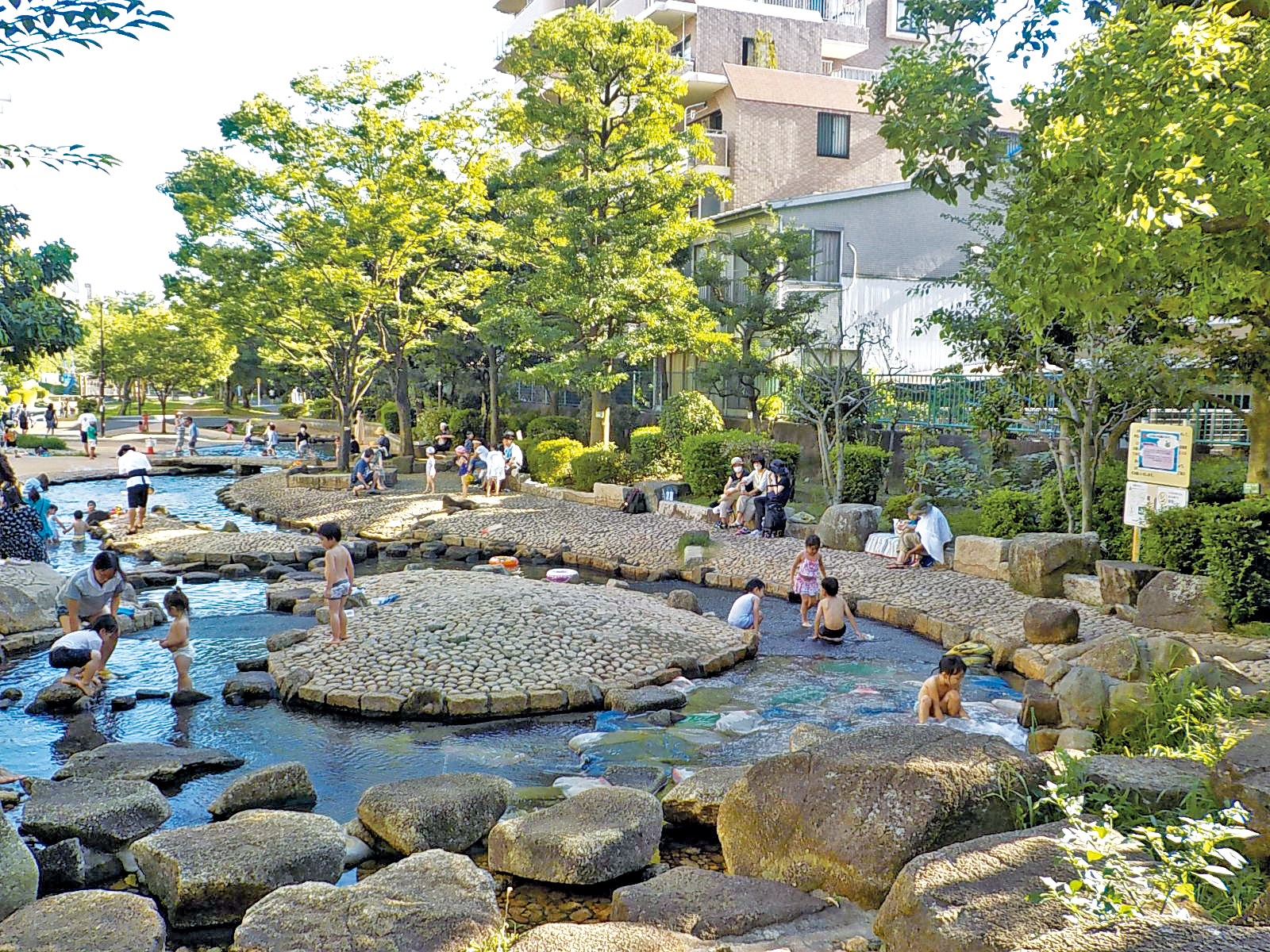 大横川親水公園 じゃぶじゃぶ池