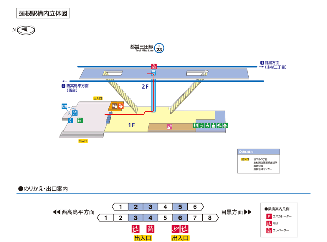 蓮根駅構内図