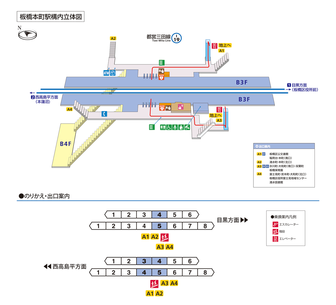 板橋本町駅構内図