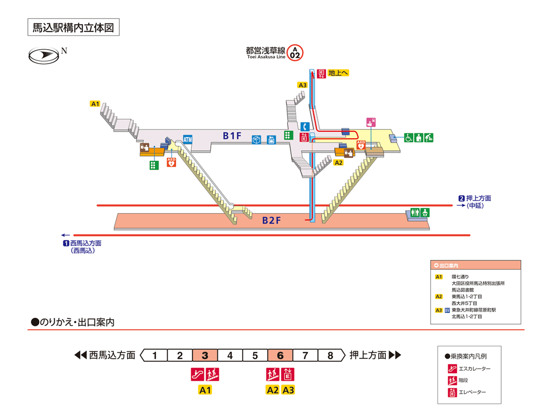 馬込駅構内図