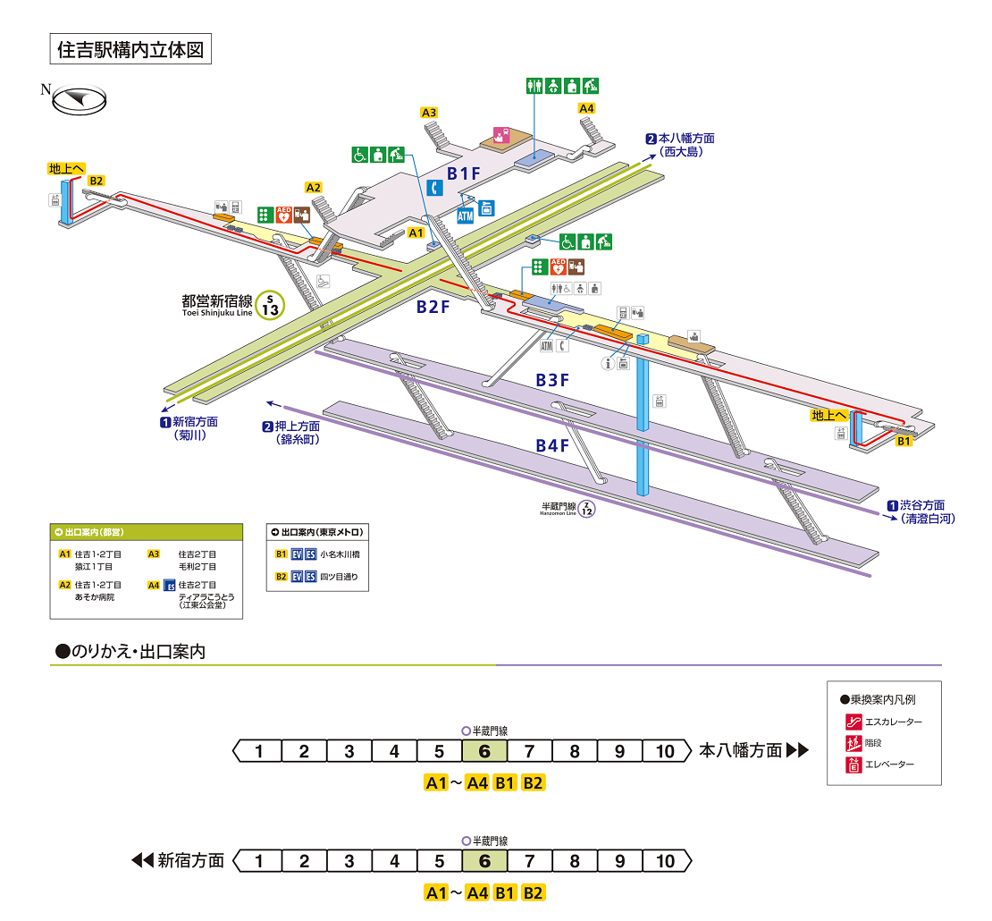 住吉駅構内図