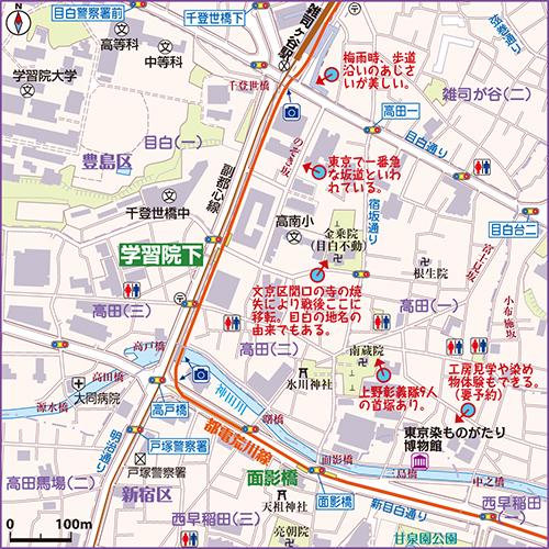 学習院下の地図 東京都交通局